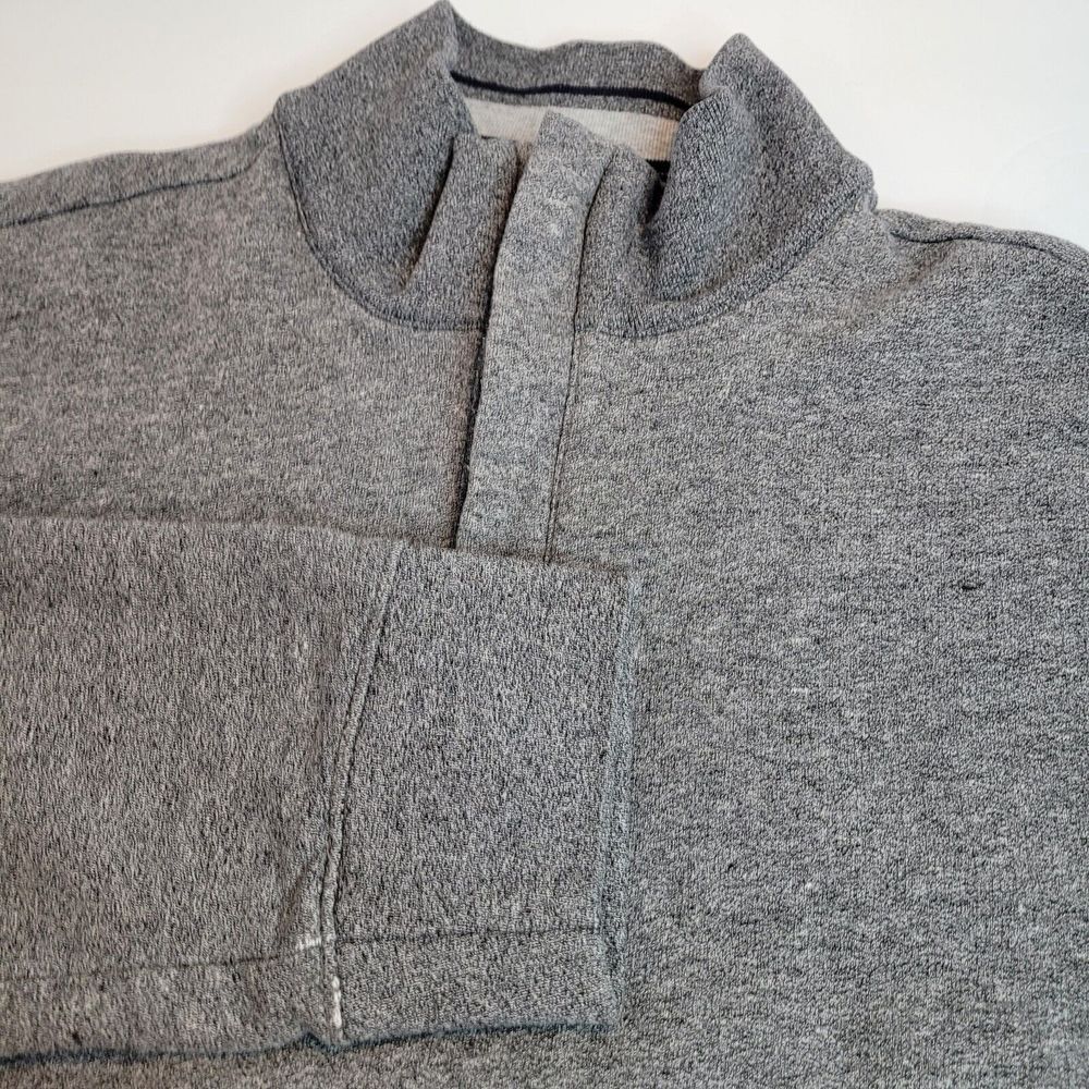 UNTUCKit Corral Quarter Zip Pullover Mens Medium Grey Excellent Heathered 40297